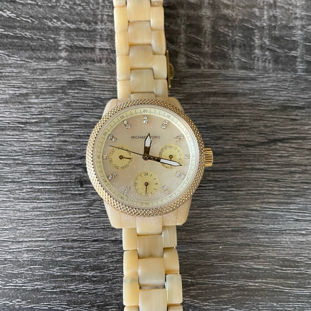 Michael Kors Gold Tortoise Shell Watch